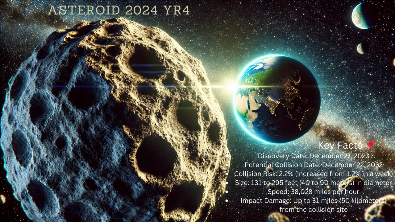 Asteroid 2024 YR4: A 2.2% Chance of Earth Impact in 2032